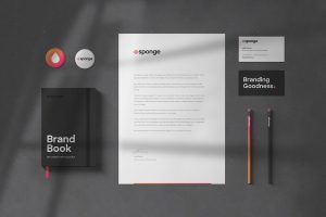 Sponge branding stationery