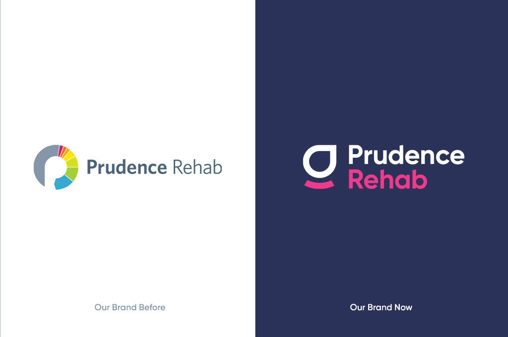 Prudence Rehab Before & After Rebrand